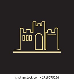 simple ilustration  castle ,Palace icon  editable logo design