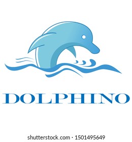 Simple Ilustration Dolphin Logo Design