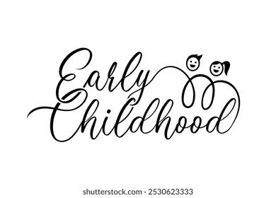 simple ilustration early childhood black color