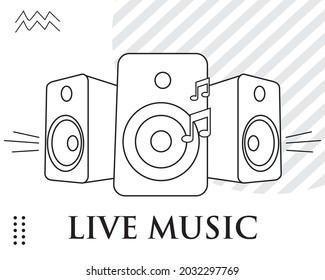 Simple Ilustration Live Music for user editable  