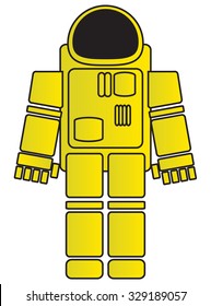 simple image of astronaut's spacesuit. vector illustration