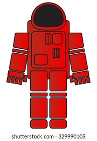 simple image of astronaut's spacesuit. vector illustration 3