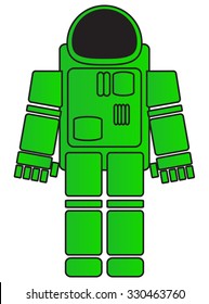 simple image of astronaut's spacesuit. vector illustration 4