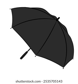 Simple image of a Black umbrella