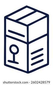 simple image of a box vector illustration