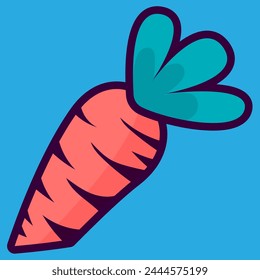 simple image of carrot vector illustration