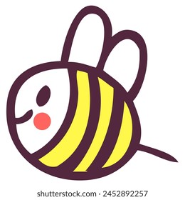 simple image of a fat bee