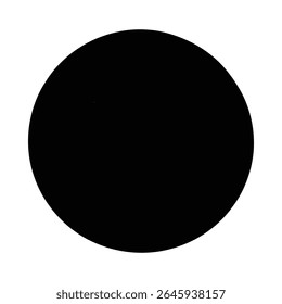Uma imagem simples com um círculo preto sólido centrado sobre um escuro. O contraste é alto, criando um efeito minimalista e visualmente impressionante.