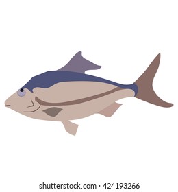 A simple image of a fish, is well suited for icons