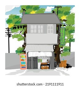 simple image of a grocery store