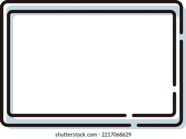 Simple image illustration of a tablet device