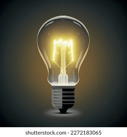 a simple image of an incandescent lamp
