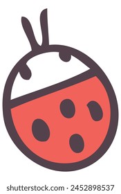 simple image of ladybug vector illustration