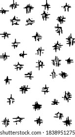 simple image like black and white snowflake