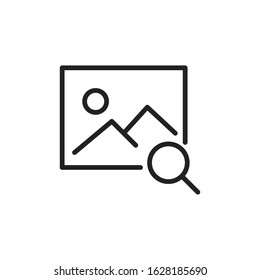 Simple image line icon. Stroke pictogram. Vector illustration isolated on a white background. Premium quality symbol. Vector sign for mobile app and web sites.
