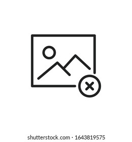 Simple image line icon. Stroke pictogram. Vector illustration isolated on a white background. Premium quality symbol. Vector sign for mobile app and web sites.
