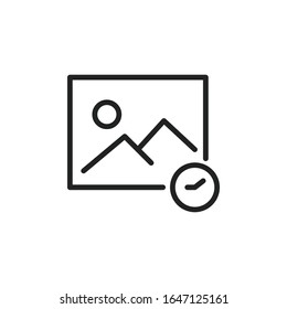 Simple image line icon. Stroke pictogram. Vector illustration isolated on a white background. Premium quality symbol. Vector sign for mobile app and web sites.