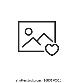 Simple image line icon. Stroke pictogram. Vector illustration isolated on a white background. Premium quality symbol. Vector sign for mobile app and web sites.