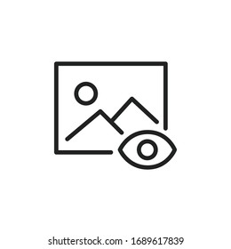 Simple image line icon. Stroke pictogram. Vector illustration isolated on a white background. Premium quality symbol. Vector sign for mobile app and web sites.