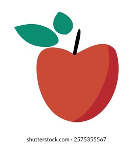 simple image of a red apple