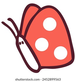 simple image of a red butterfly