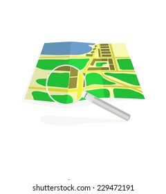 Simple Image Search icon (paper map with a magnifying glass).