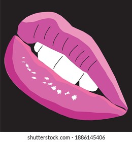 simple image of sexy lips