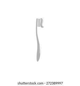 Simple Image toothbrush with toothpaste.