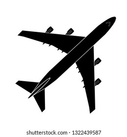 simple image of turboprop jet aircraft, air transport
