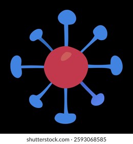 simple image of viruses vector illustration