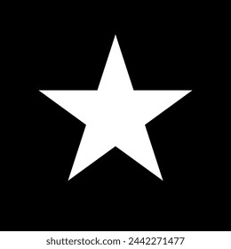 Imagen simple de una estrella blanca sobre un fondo negro