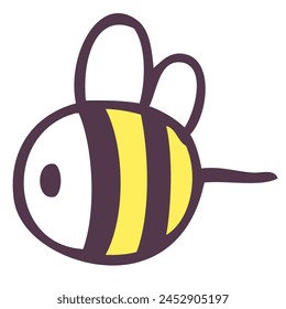simple image of a yellow bee