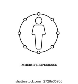 Icono de experiencia de inmersión simple para redes sociales, App y Diseño web. Ilustración vectorial, Eps 10.