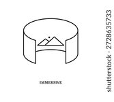 Simple Immersive icon for social media, app, and web design. Vector illustration, Eps 10.