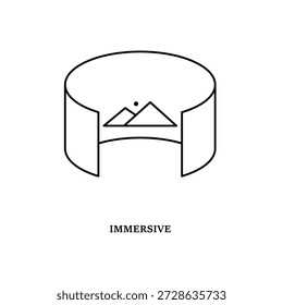 Simple Immersive icon for social media, app, and web design. Vector illustration, Eps 10.