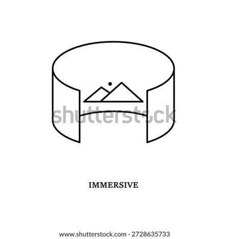 Simple Immersive icon for social media, app, and web design. Vector illustration, Eps 10.