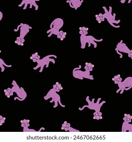 Simple and impressive cute cat seamless pattern,