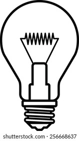 Simple Incandescent Light Bulb Vector