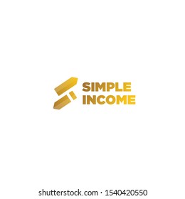 simple income s logo and icon or symbol