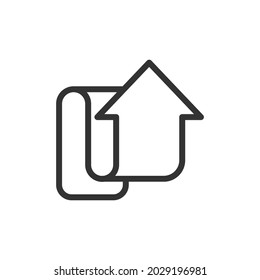 Simple increase line icon. Premium symbol in stroke style. Design of increase icon. Vector illustration.
