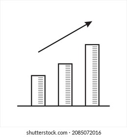 simple increasing stocks icon on white background.trendy increasing stock logo concept from business and analytic collection