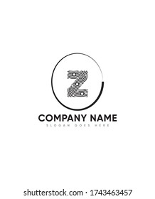 Simple incredibly authentic letter type Z logo template, Vector logo for business and technology corporation 