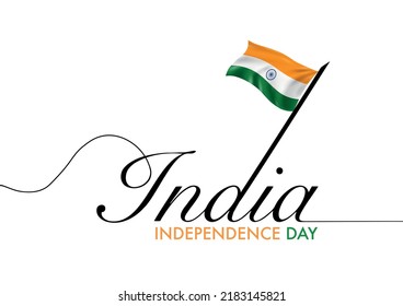 Simple India Independence Day Vector Illustration Stock Vector (Royalty ...