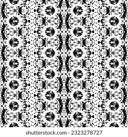 Simple Indian Pattern. Black Color Native Hand Batik. Black Colour Art Scribble Pattern. Tribal Dark Doodle Vector. Abstract Design Dark Pattern. Ethnic Wavy Ink Print. Abstract Ink Ethnic Vector