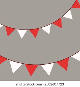 Arte vectorial de bandera indonesia simple