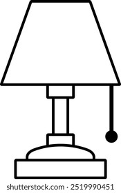 Simple indoor lamp line icon