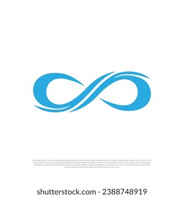 Simple infinite logo design vector template