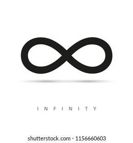 simple Infinity symbol black vector illustration EPS10