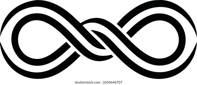 Simple infinity symbol monoline logo design for branding and identity