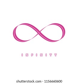 simple Infinity symbol pink vector illustration EPS10